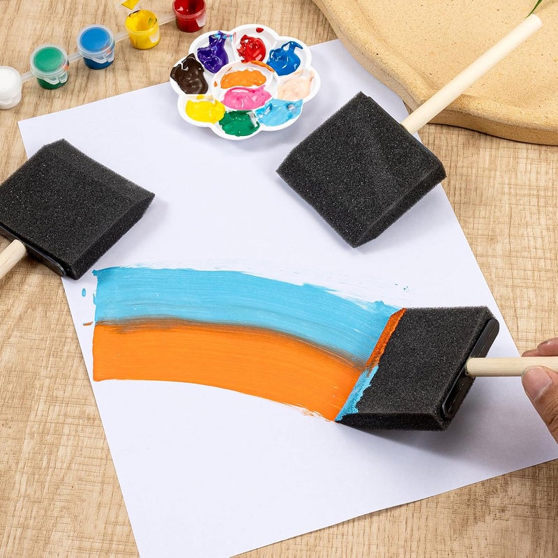 Clofiak 6 Pcs Foam Paint Brushes 3 Inch Sponge Brushes for Painting Varnishes, Staining, DIY Craft Projects, Finishing - Image 4
